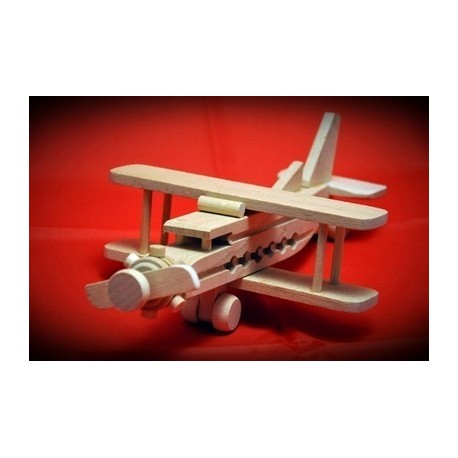 Drewniany samolot dwupłatowiec