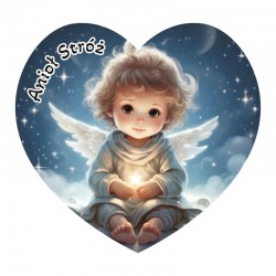 Serce z aniołem - magnes wzór 8