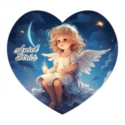 Serce z aniołem - magnes wzór 9