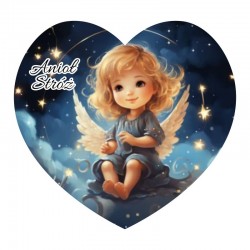 Serce z aniołem - magnes wzór 13