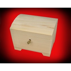 Drewniana szkatułka średnia z zamkiem