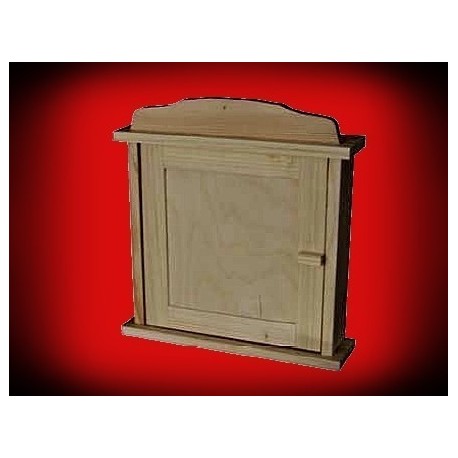 Drewniany domek - szafka na klucze niska