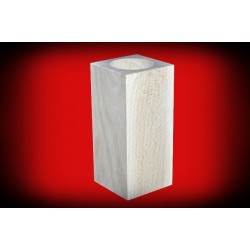 Drewniany świecznik kwadratowy gruby 12 cm