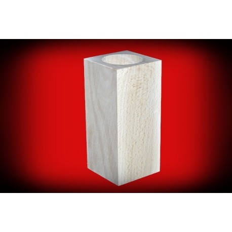 Drewniany świecznik kwadratowy gruby 12 cm