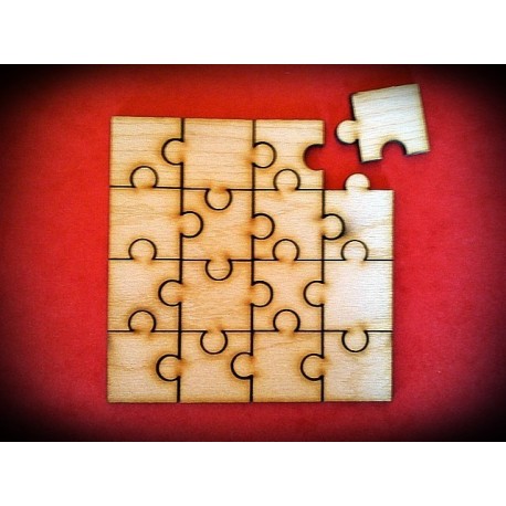 Drewniane puzzle 16 elementów